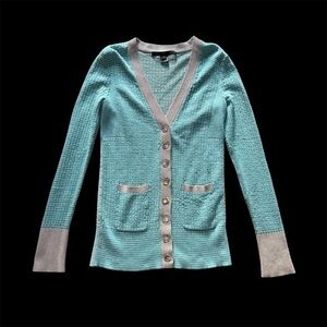 Women's Marc Jacobs Teal and Gray Sweater